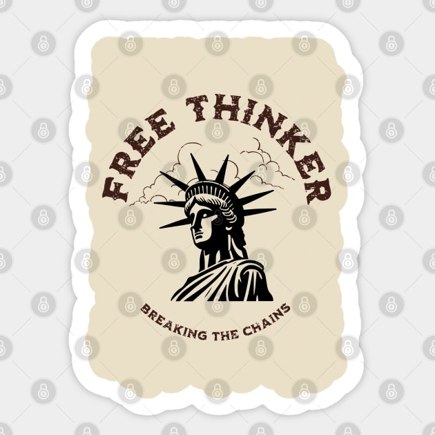 Free Thinker Breaking the Chains Sticker by Pixels, Prints & Patterns